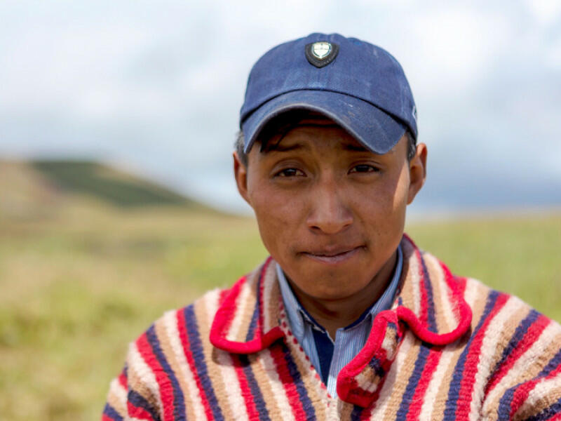 Klever, 22, tells stories and runs workshops about teenage pregnancy in his community in Ecuador.