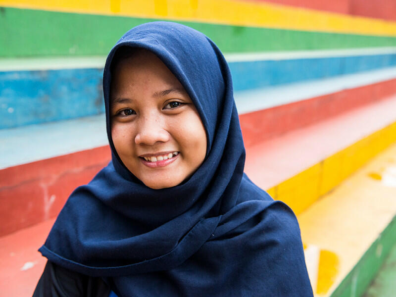 Alvi, 15, is one of the peer educators with the Young Health Programme in Indonesia.