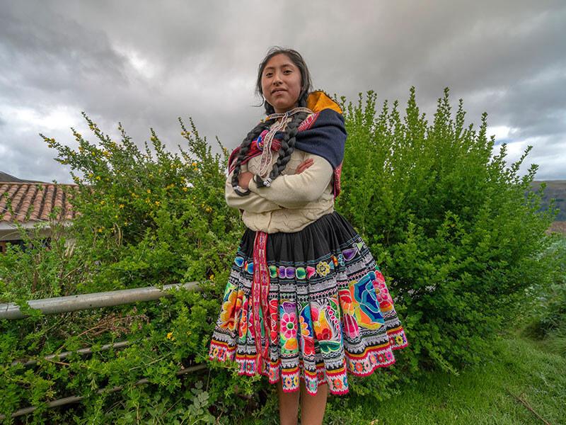 Milania is a girl leader in her rural community in Peru